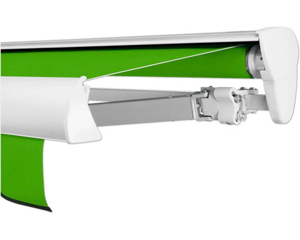 SOLUNA Halbkassettenmarkise Classic 5,5x2,5 Stoff Dessin S2246 Gestell E6EV1 silber eloxiert Antrieb rechts inkl. Motor,