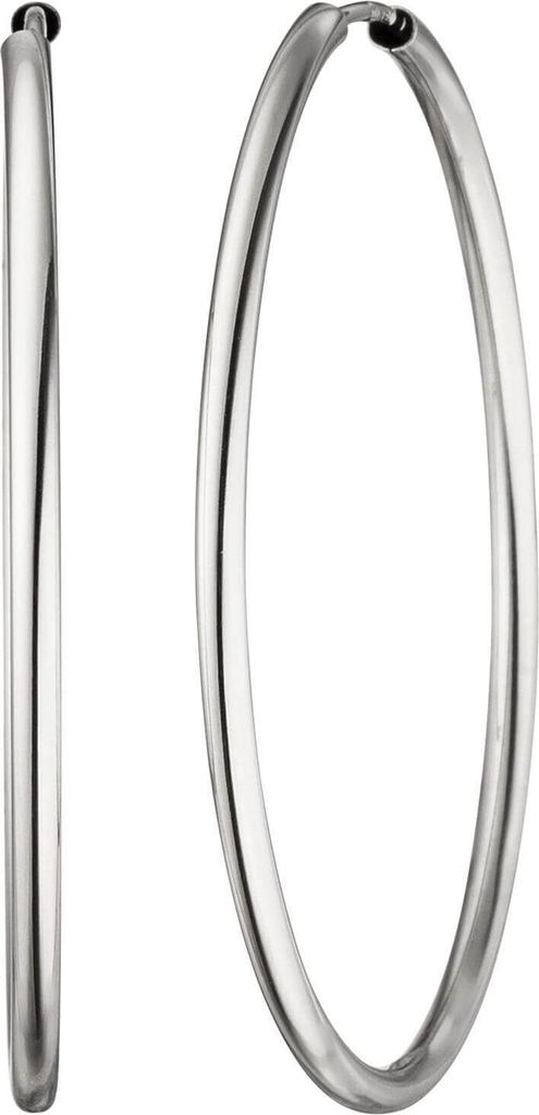 Ohrringe Creolen 39,1x1,7mm aus 585 Gold Weißgold rund glänzend schlicht Damen