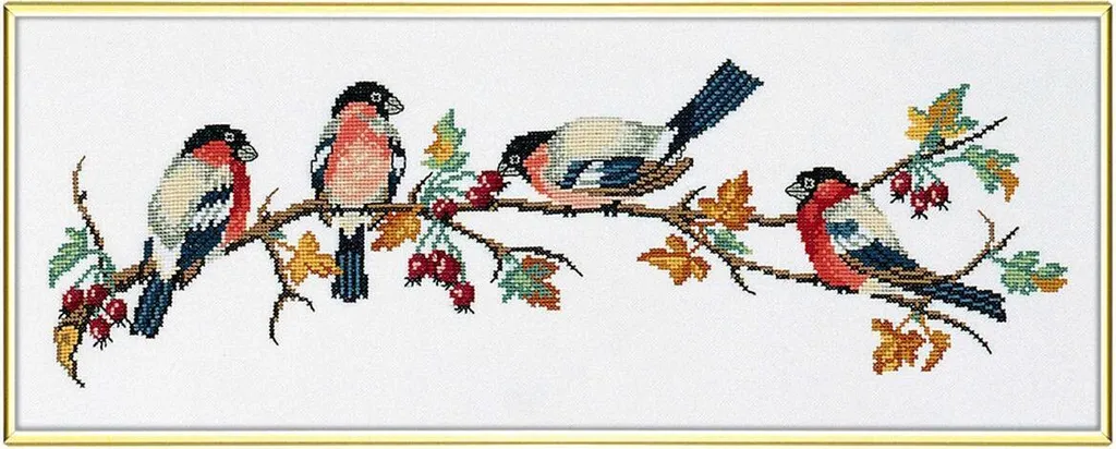 Tableau broderie point de croix compté Baptiste Eva Rosenstand 20x50