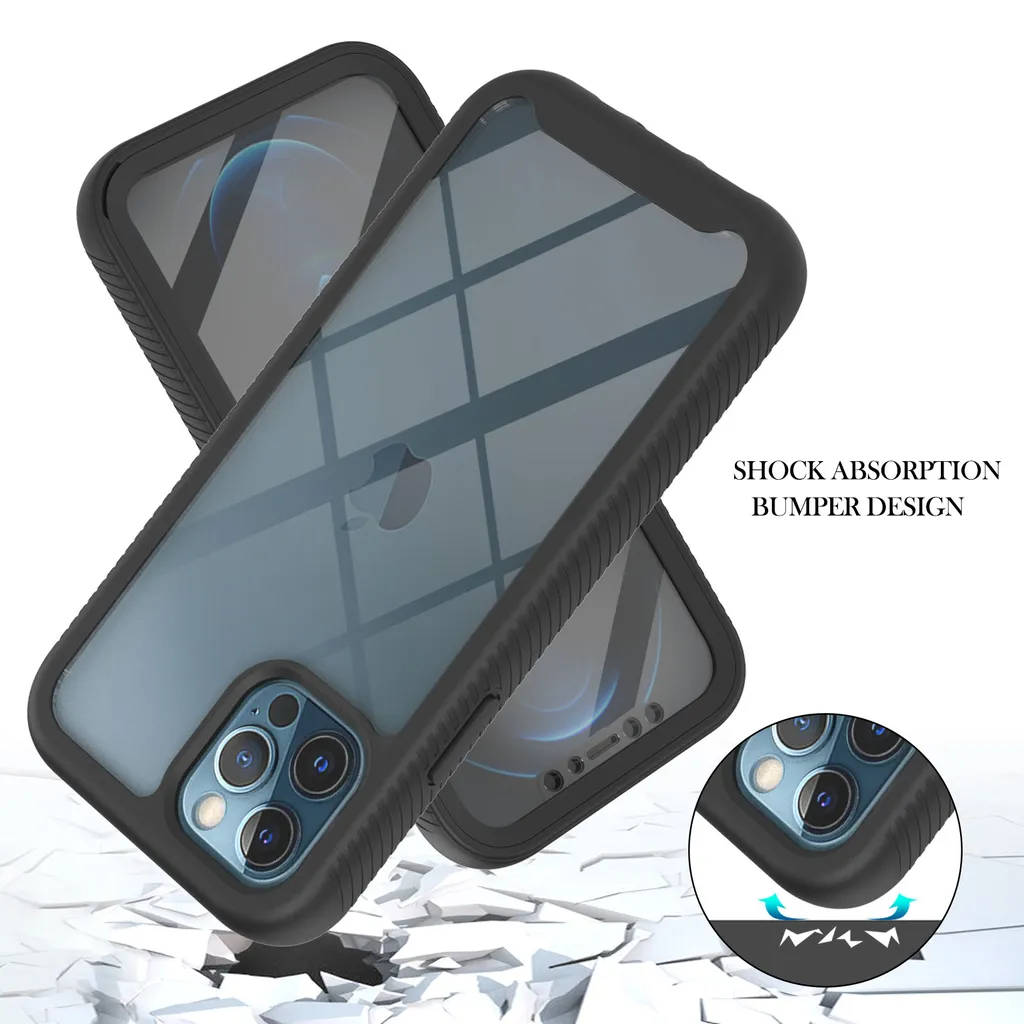 Cover Trasparente iPhone 12 Pro con Pellicola: Design e Sicurezza 360° - 2