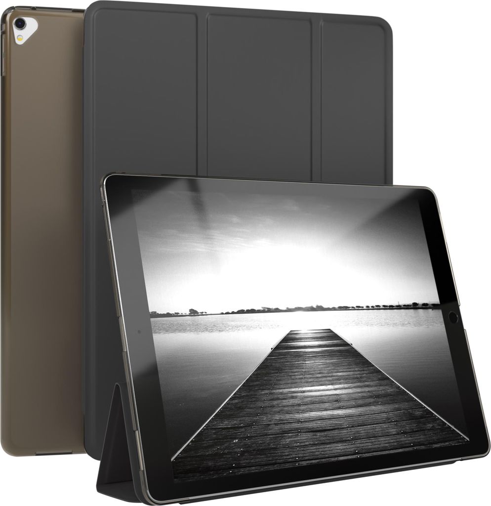 EAZY CASE Smartcase für Apple iPad Pro 12,9" 1 / 2 (2015/2017) Tabletcase Bookcover Smart Flipcase magnetisch Schwarz