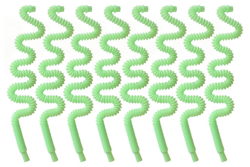Bunte, biegsame Spiral-Trinkhalme (6 mm), wiederverwendbar, lebensmittelecht, aus Kunststoff, flexibel – ideal für Geburtstagsfeiern, Zuhause un...