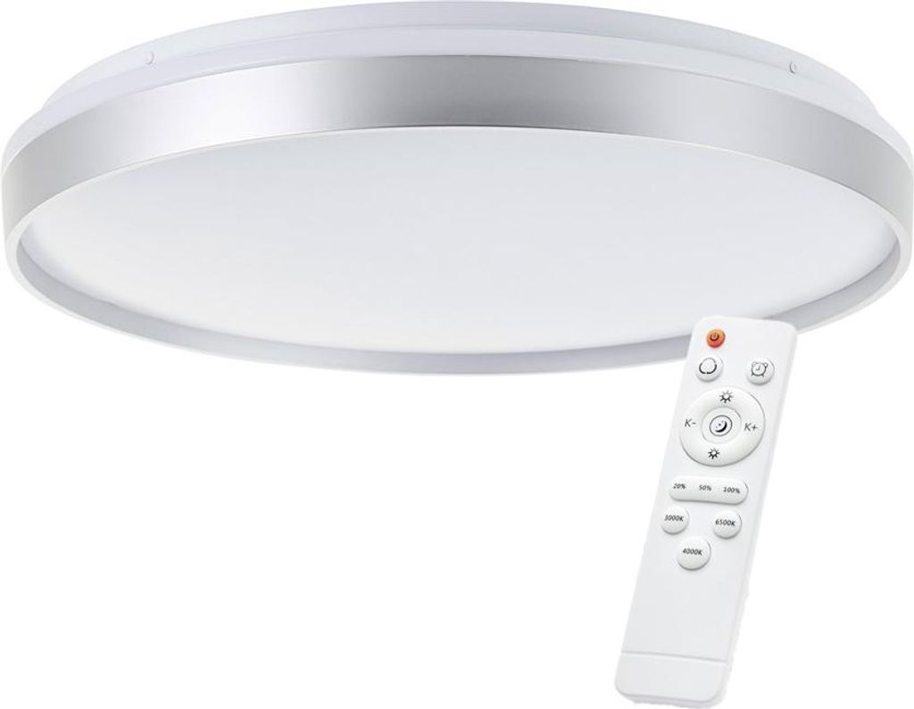 Brilliant LED Deckenlampe Britt Silber/Weiß Ø46cm 36W Produktbild 