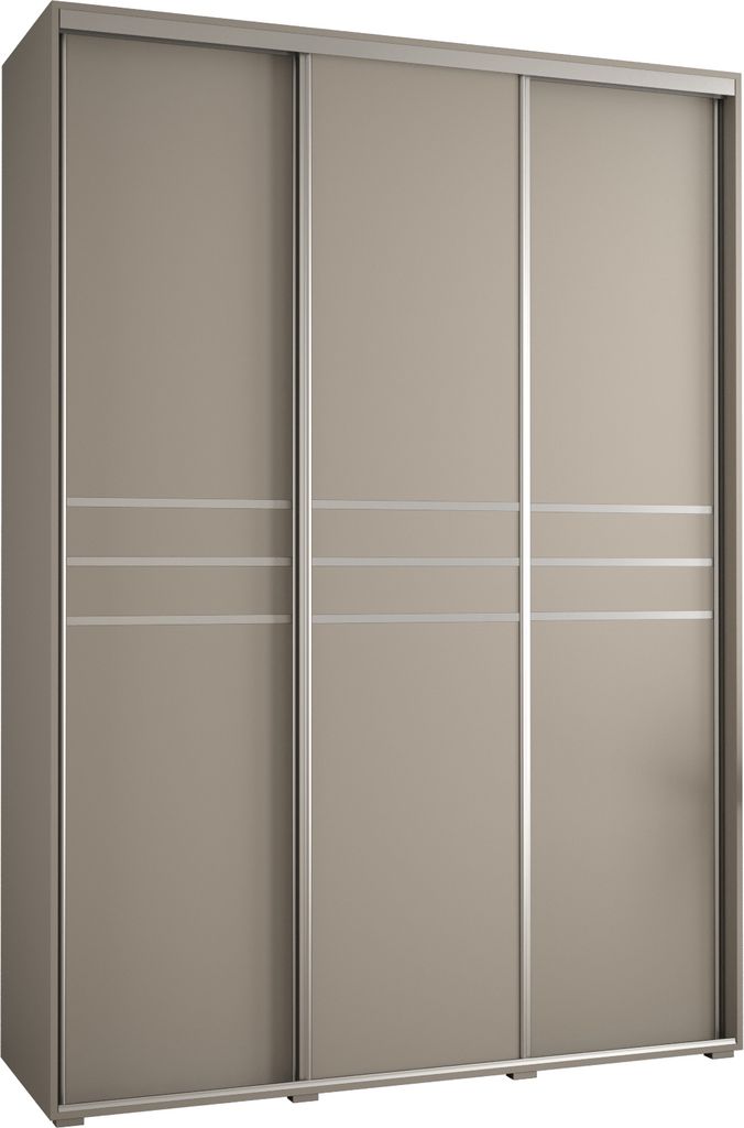 Kryspol Dakota 10 Schrank, drei Türen - 235,2x170x45cm - Kaschmir Silber