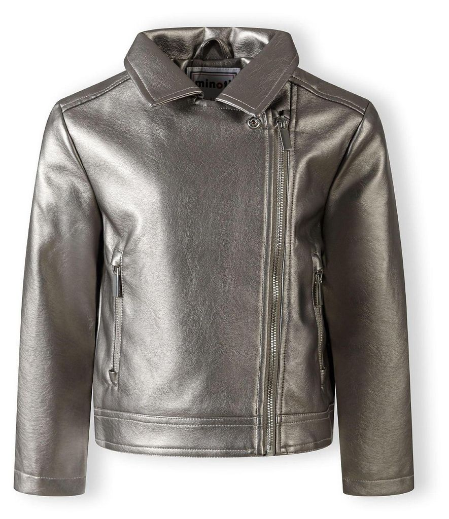Minoti - Bikerjacke für Mädchen MN544 (122) (Silber)