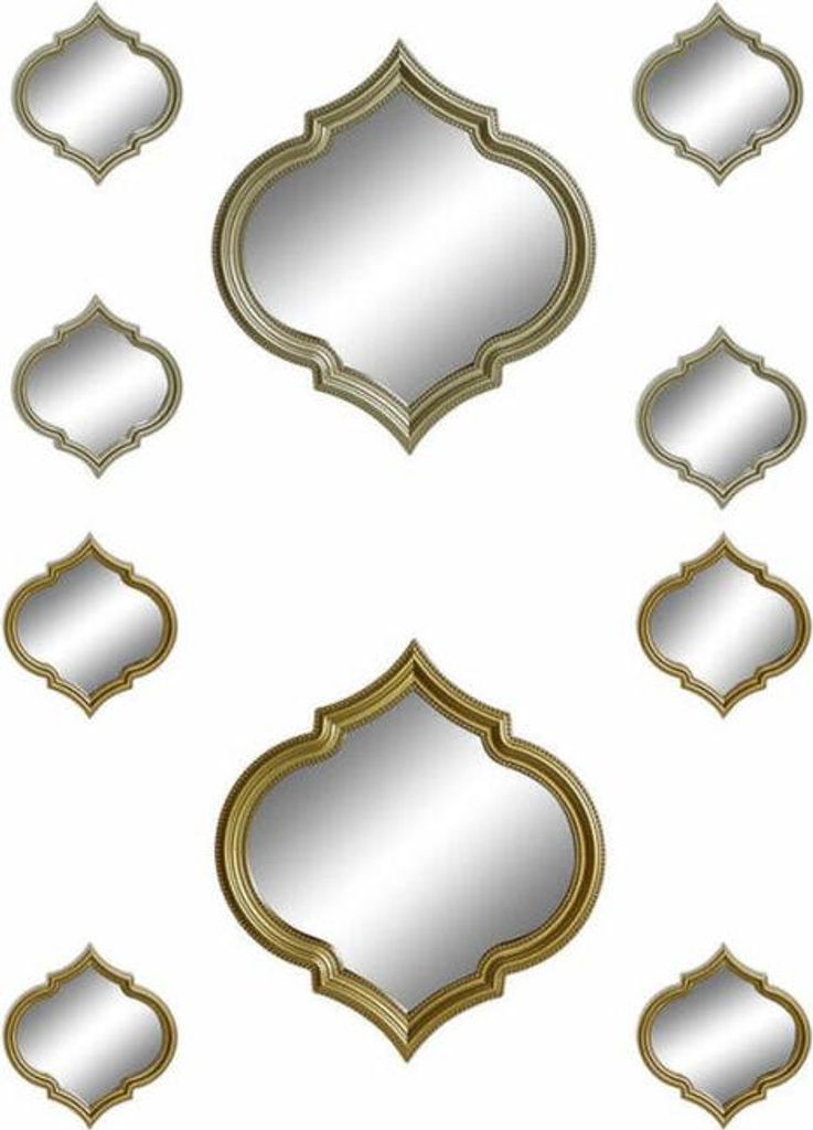 Spiegelsatz DKD Home Decor Kristall Gold Bronze Araber Polypropylen (50 x 3 x 55 cm) (2 Stück)