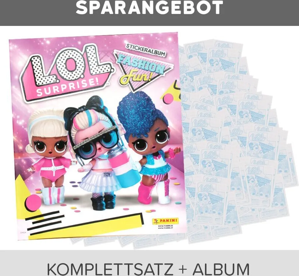 Panini LOL Surprise 3 Fashion Fun : Set Stickers Complet sans Doublons