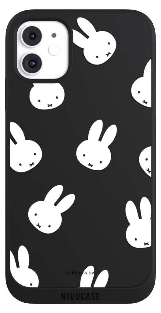 NIVOCASE Handyhülle für Apple iPhone 11 Hülle NIVOpure Case Schwarz Muster transparent Miffy