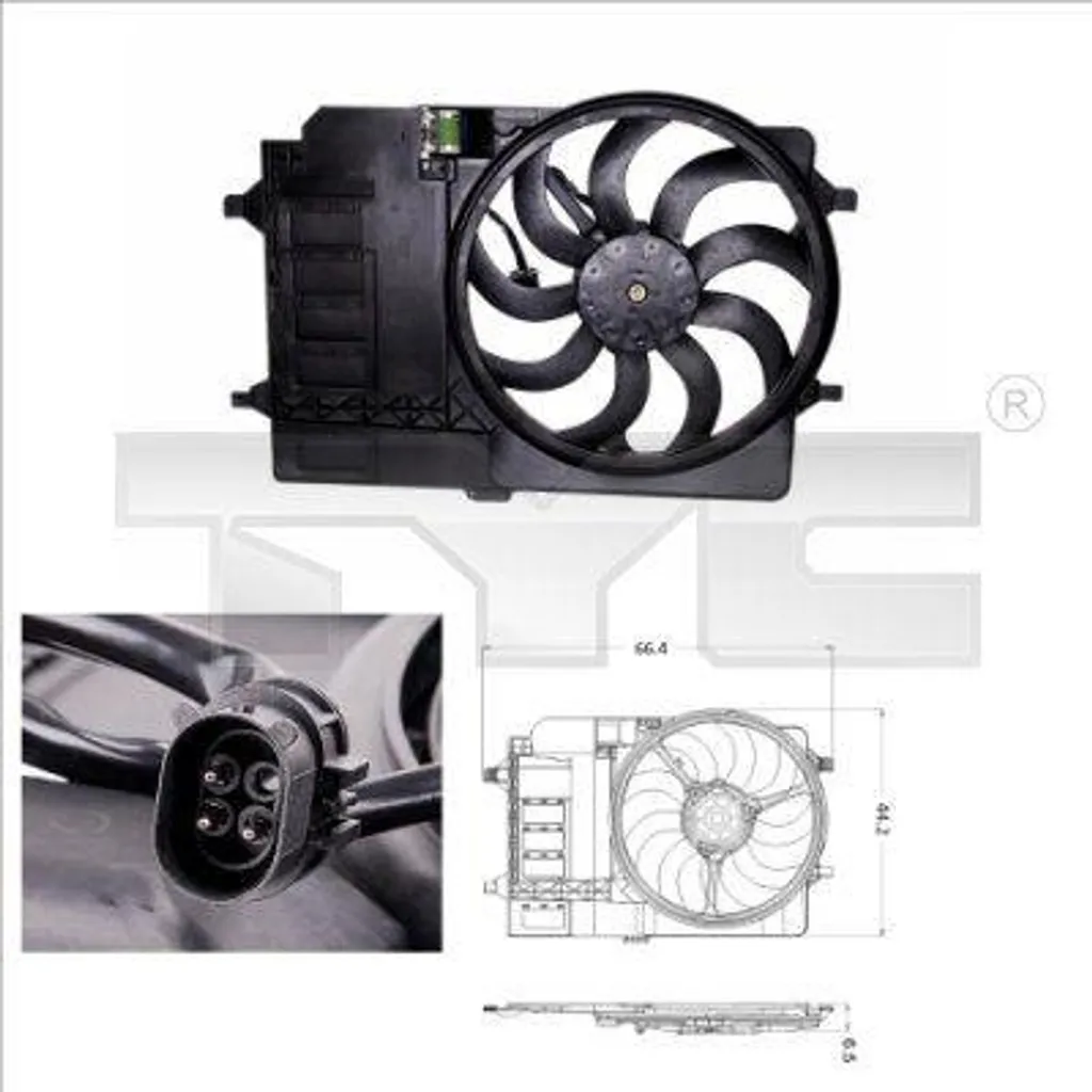 Ventilateur de refroidissement moteur OE 17117541092 pour Mini