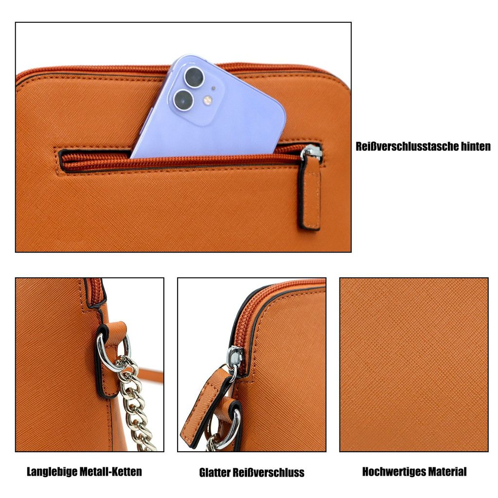 Mofut Damen Kleine Umhängetasche,Kette Schulterriemen Produktbild 6