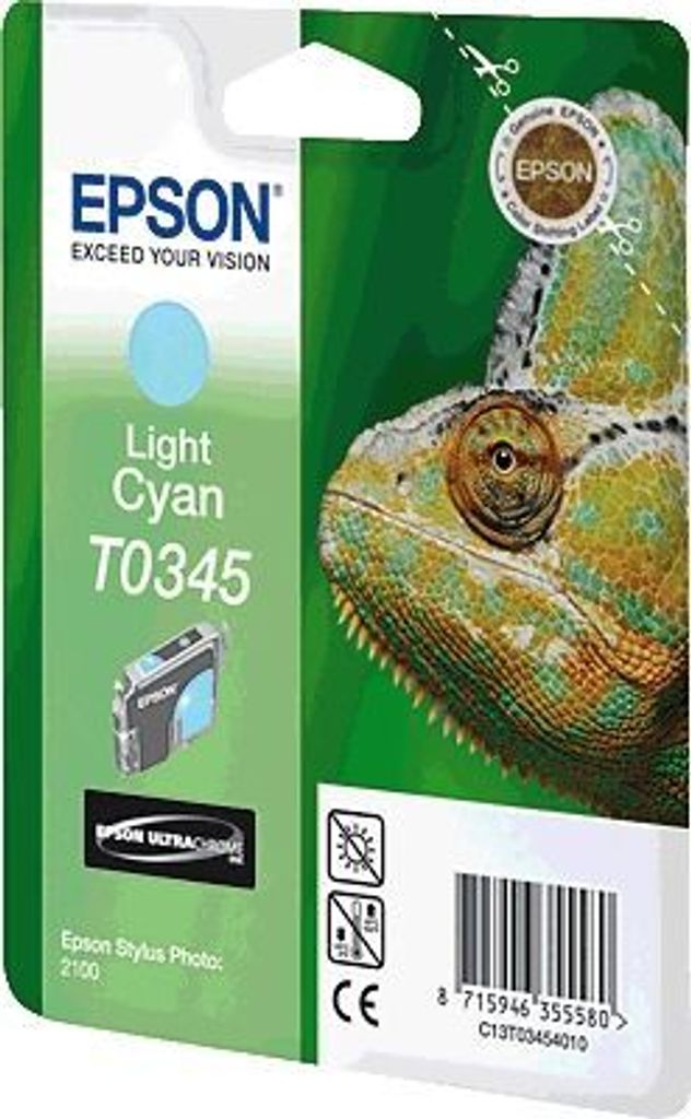 Epson Chameleon Singlepack Light Cyan T0345 Ultra Chrome, Helle Cyan, Tinte auf Pigmentbasis, 17 ml, 1 Stück(e)