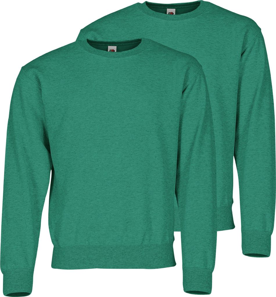 Classic Set-In Sweat ,Farbe: retro grün meliert ,Größe: S