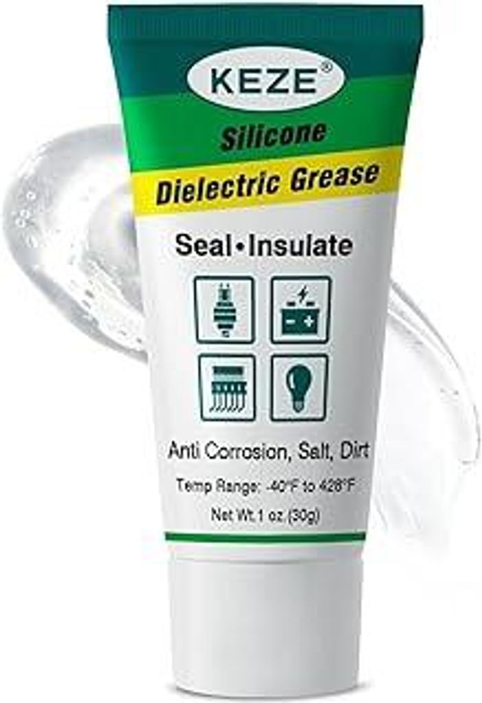 KEZE Dielektrisches Fett für elektrische Steckverbinder, Zündkerzenstecker, Korrosionsschutz, Salz und Schmutz, Kfz-Tuning, Dielektrisches Fett f...