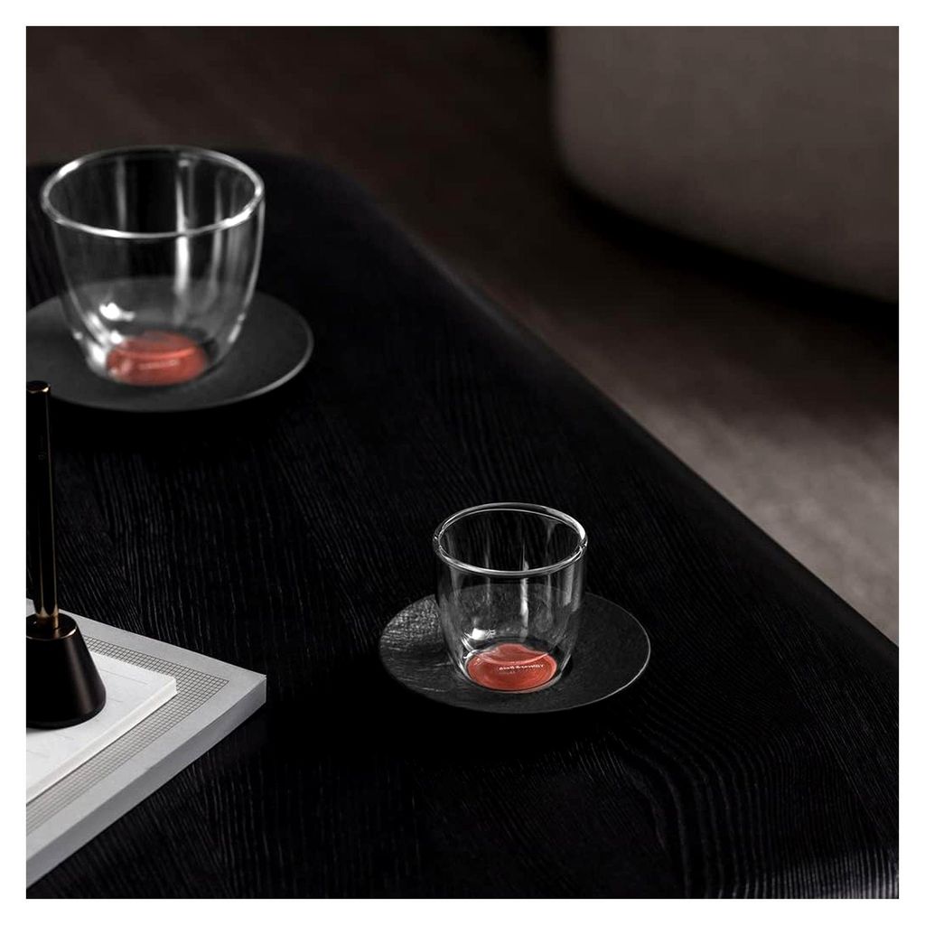 Villeroy und Boch - Manufacture Rock Glow Mokka-/Espressountertasse aus Premium Porzellan in Kupfer und Schwarz, spülmaschinenfest