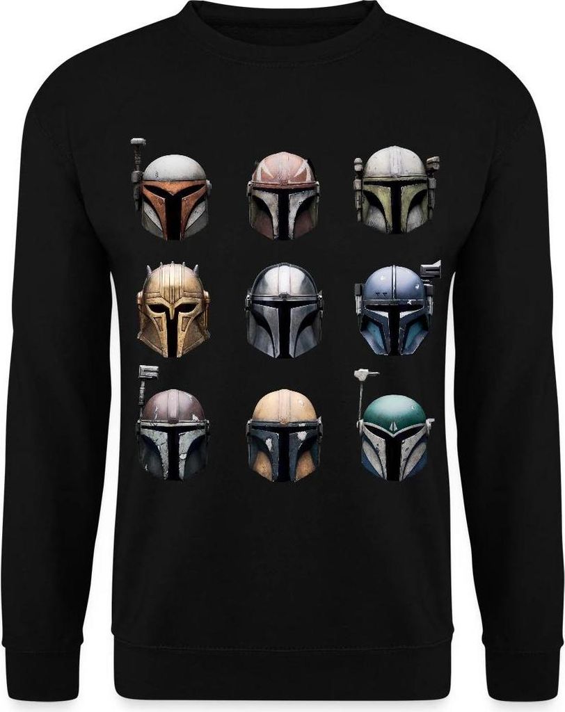 Star Wars: Mandalorian Mandalorianische Helme Uni Pullover, XL, Schwarz