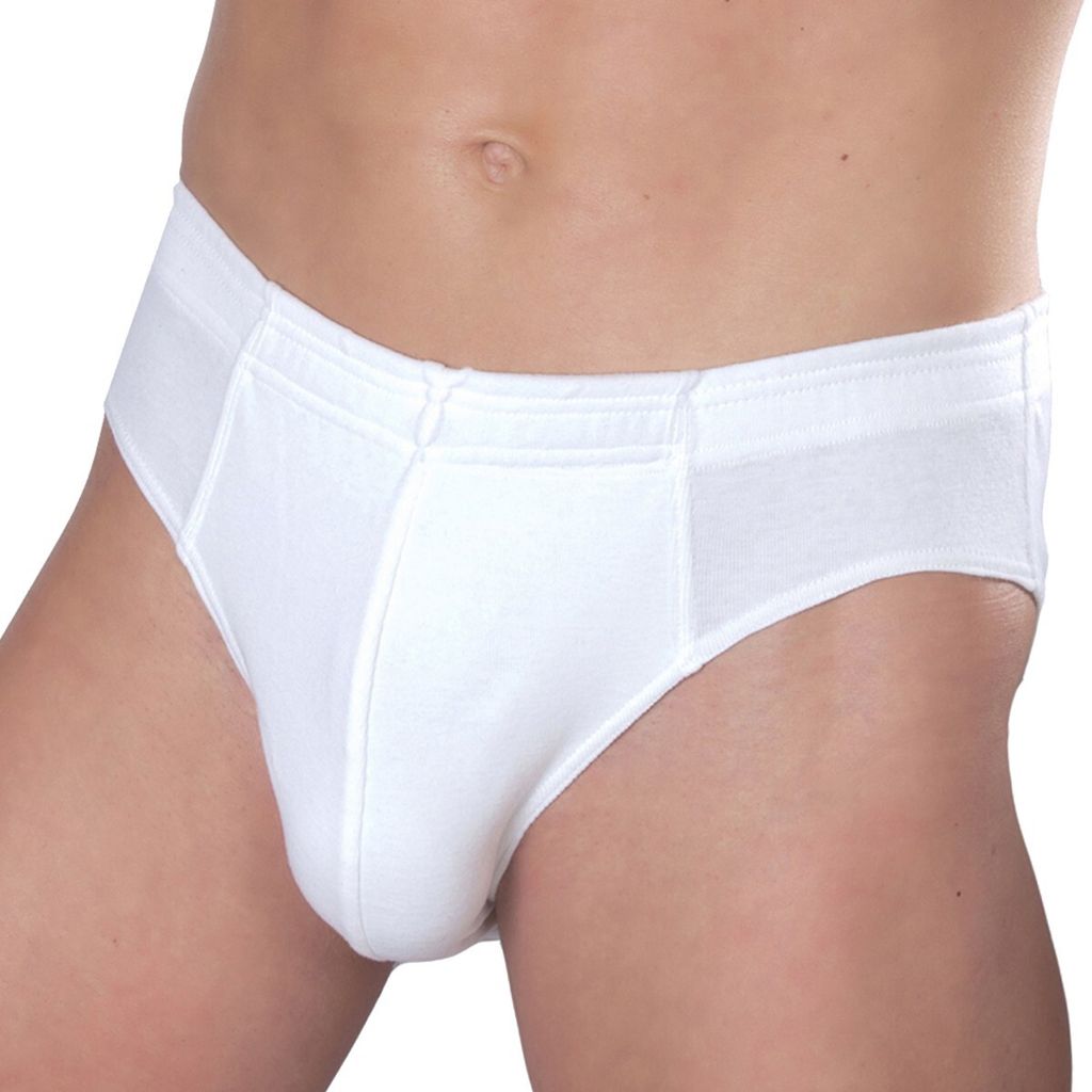 HERMKO 68300 2er Pack Herren Funktions Slip ohne Eingriff mit Dehnbund, atmungsaktiv und schnelltrocknend, Größe:D 4 = EU S, Farbe:weiß