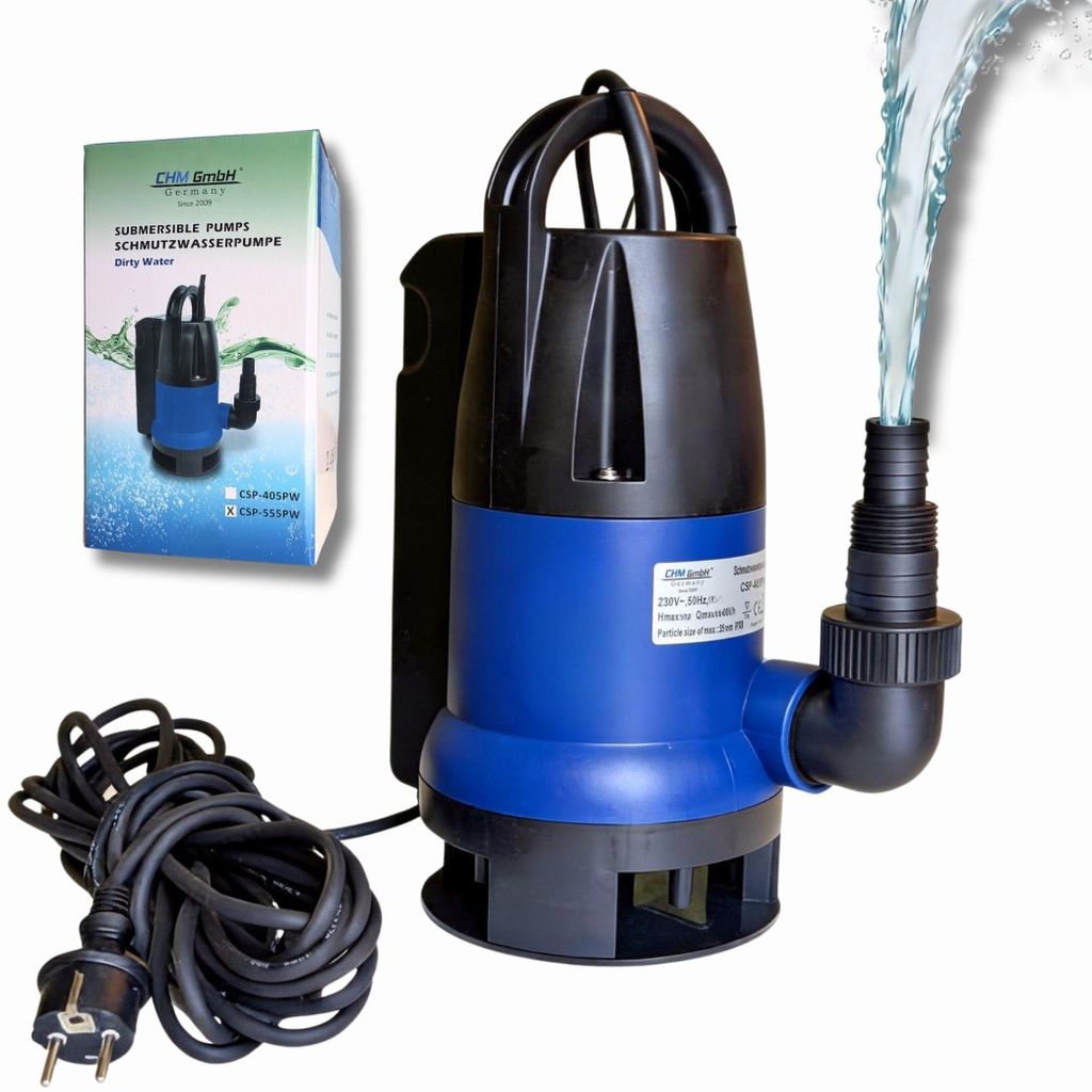 CHM GmbH® Schmutzwasserpumpe 400 Watt, Tauchpumpe 8000 L/h Produktbild 