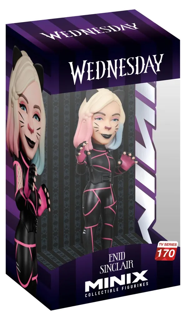Figurine décorative Mercredi Enid costume chat pour geek et ado
