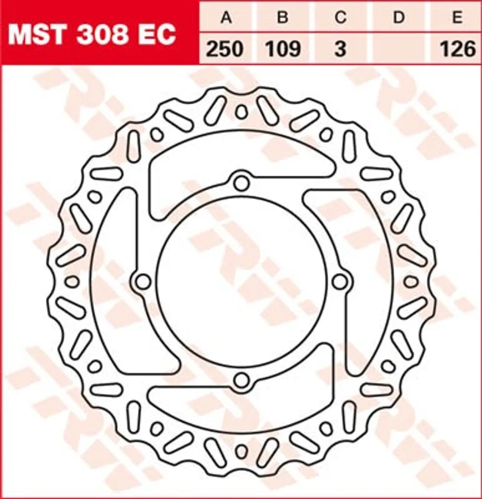 TRW MST308EC Disque de Frein Fix Wave Moto pour une Performance Stable