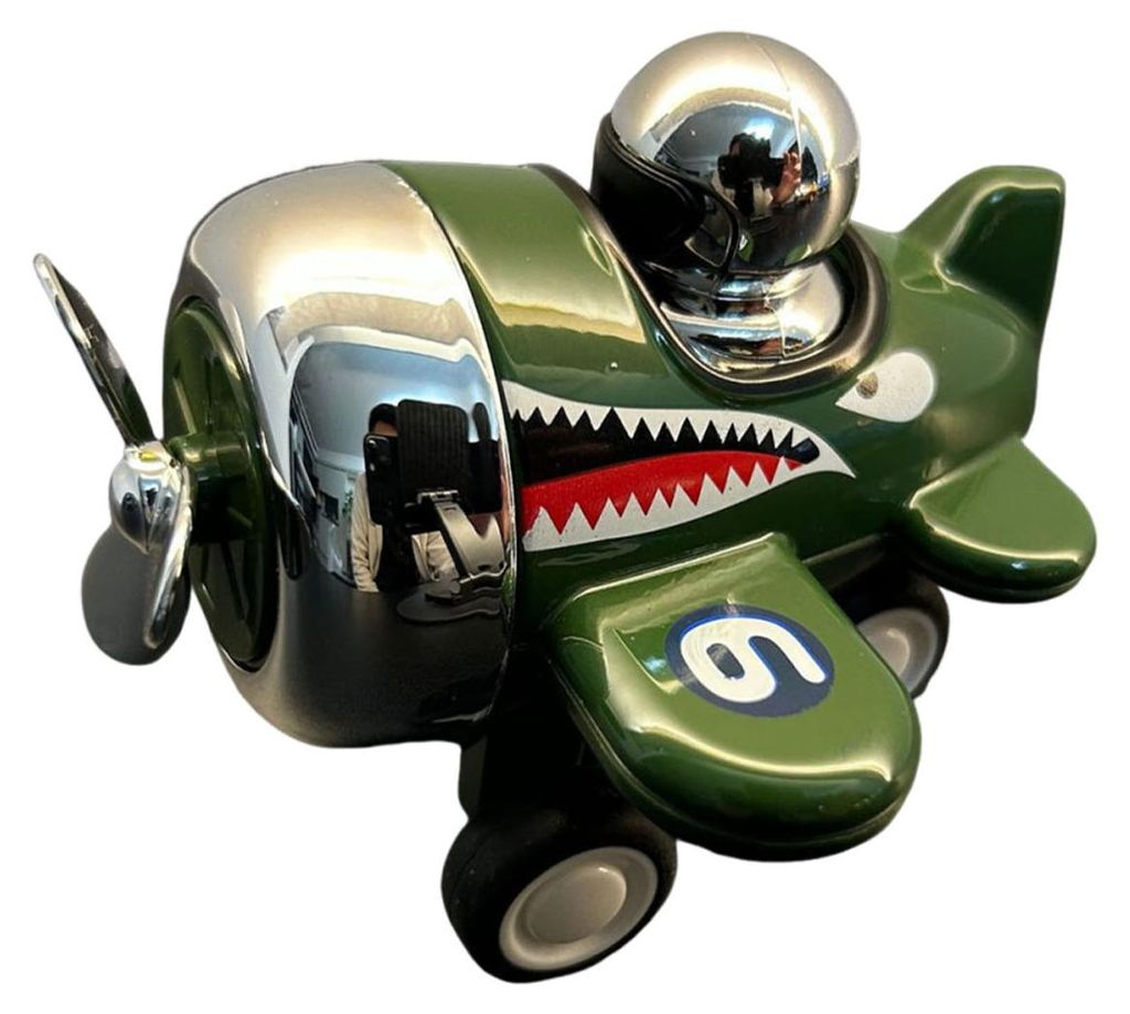Mini-Spielzeugflugzeug aus Metalllegierung mit Cartoon-Motiv, Propeller-Druckmechanismus, Spielzeug für Kleinkinder, Jungen und Mädchen, pädagog...