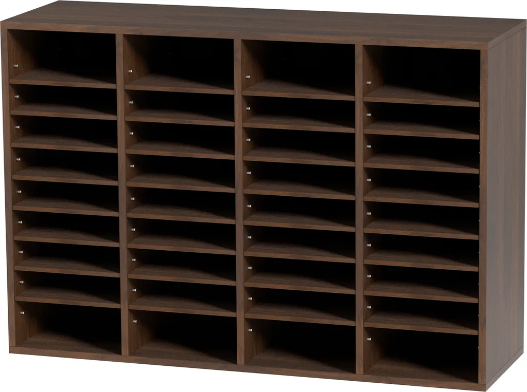 Trieur de bureau SucceBuy avec 36 cases et étagères réglables en bois