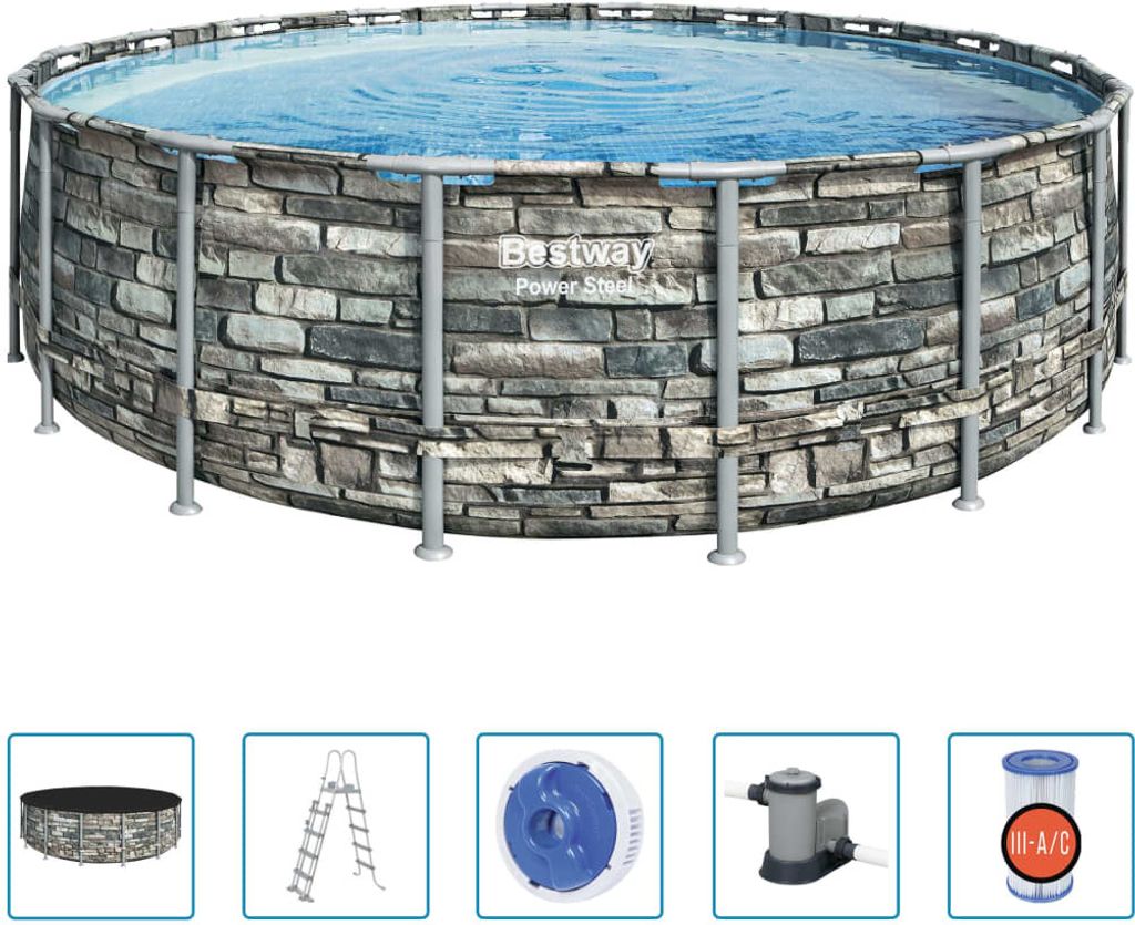 Bestway Power Steel Swimmingpool 549x132 cm Produktbild 