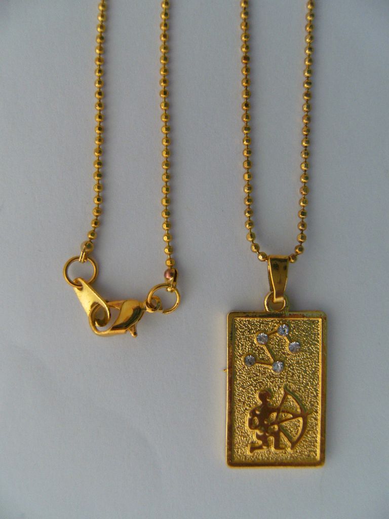 Kette mit Sternzeichen Anhänger: Schütze, Ketten Horoskop Astrologie Tierkreiszeichen golden