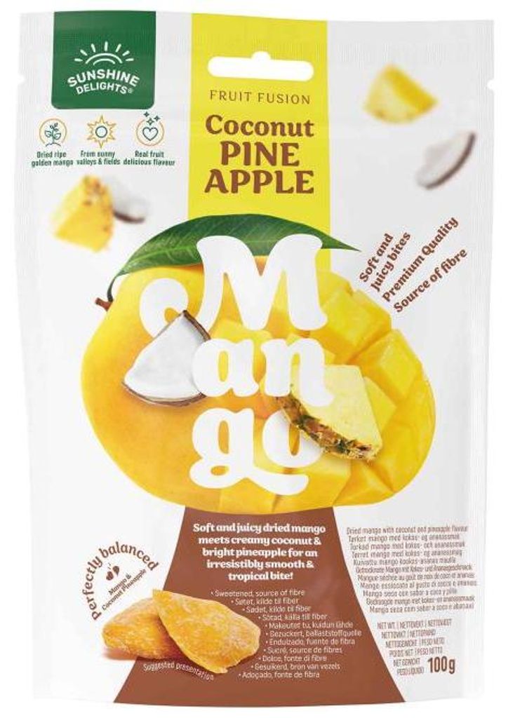 Sunshine Delights Fruit Fusion Coconut Pineapple Mango 100g Produktbild 