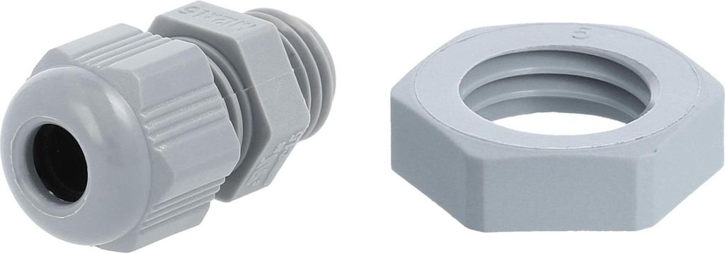 STEX24 PA Verschraubung mit Gegenmutter - STEX24 Eigenmarke M12x1,5 VPE 50 Polyamid (PA) Gewindelänge 8,0mm - 1 Stück