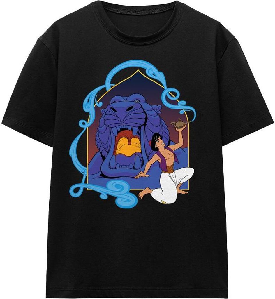 Aladdin - "The Magic Lamp At The Cave Of Wonders" T-Shirt für Herren/Damen Uni TV17160 (XL) (Schwarz)