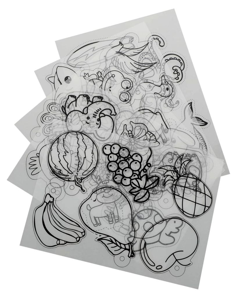 5-Blatt Schrumpffolienpapier für Bastelarbeiten und DIY-Projekte