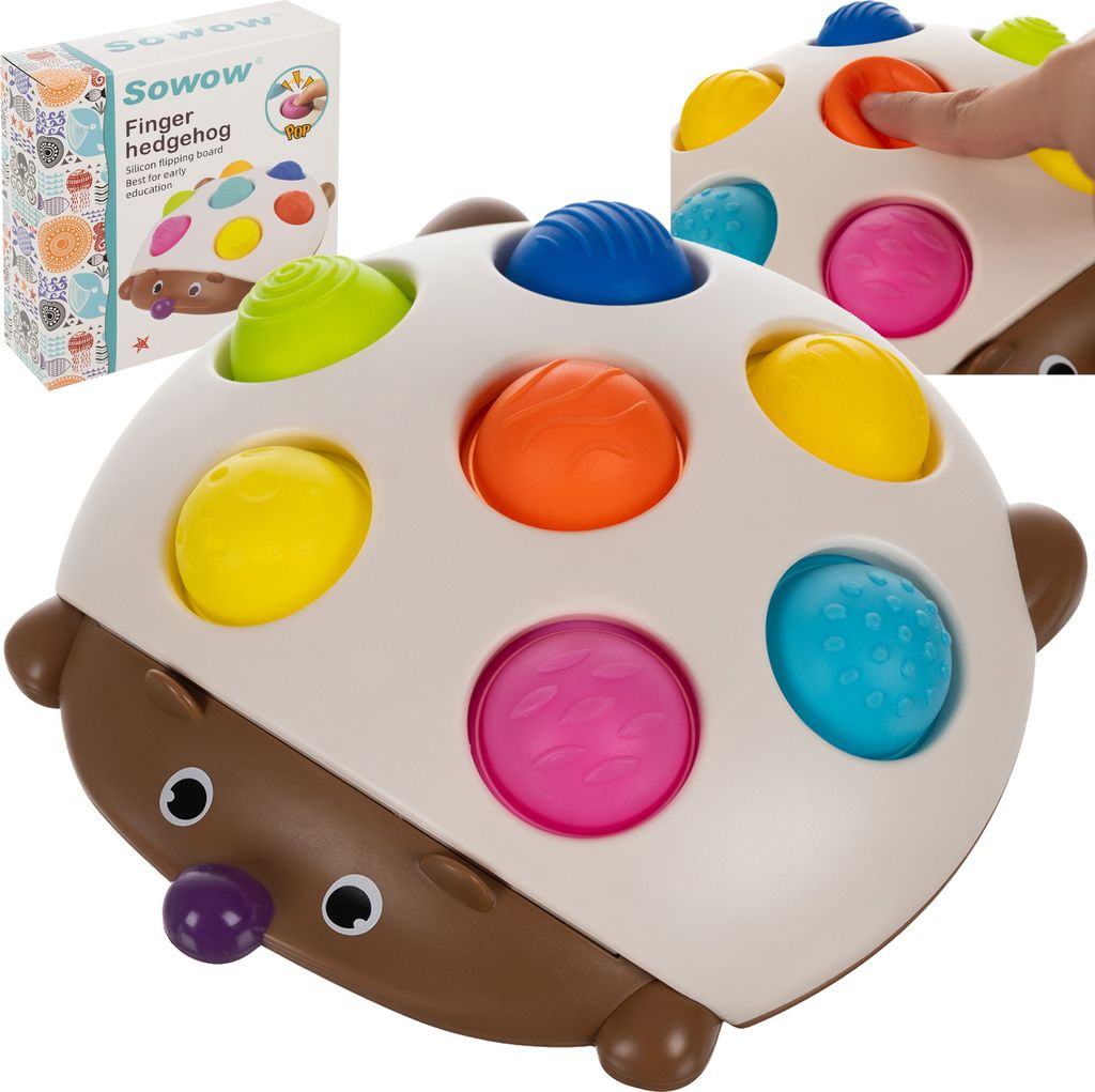 Igel Pop It Sensorisches Babyspielzeug ab 18 Monaten Produktbild 