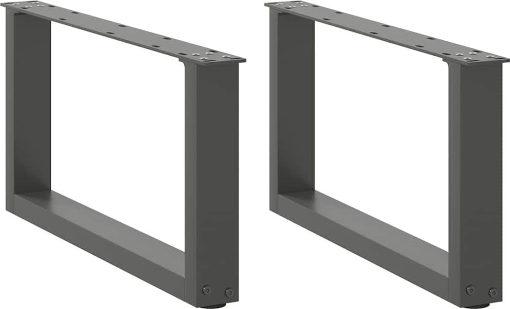 Couchtischbeine U-Form 2 Stk. Anthrazit 60x(30-31) cm Stahl