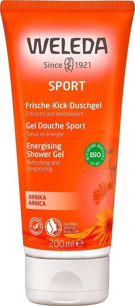 Weleda Arnica Sports, Żel pod prysznic, 200 ml, Dorośli, Zdjęcie produktu 