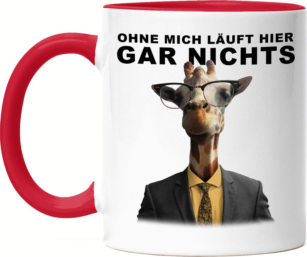 Ohne Mich Läuft Hier Gar Nichts Beutel Büro-Beutel Beamter Behörde Lustig Humorvoll Giraffe