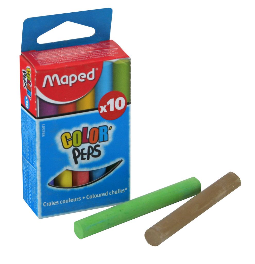 Maped Wandtafelkreide COLOR'PEPS rund farbig sortiert 10 Produktbild 