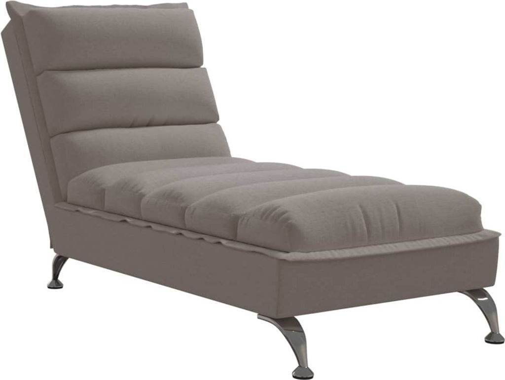 (Design 2026)Chaiselongue mit Kissen Taupe Stoff - 133,5x56x74cm Promotion387012 - Recamieren