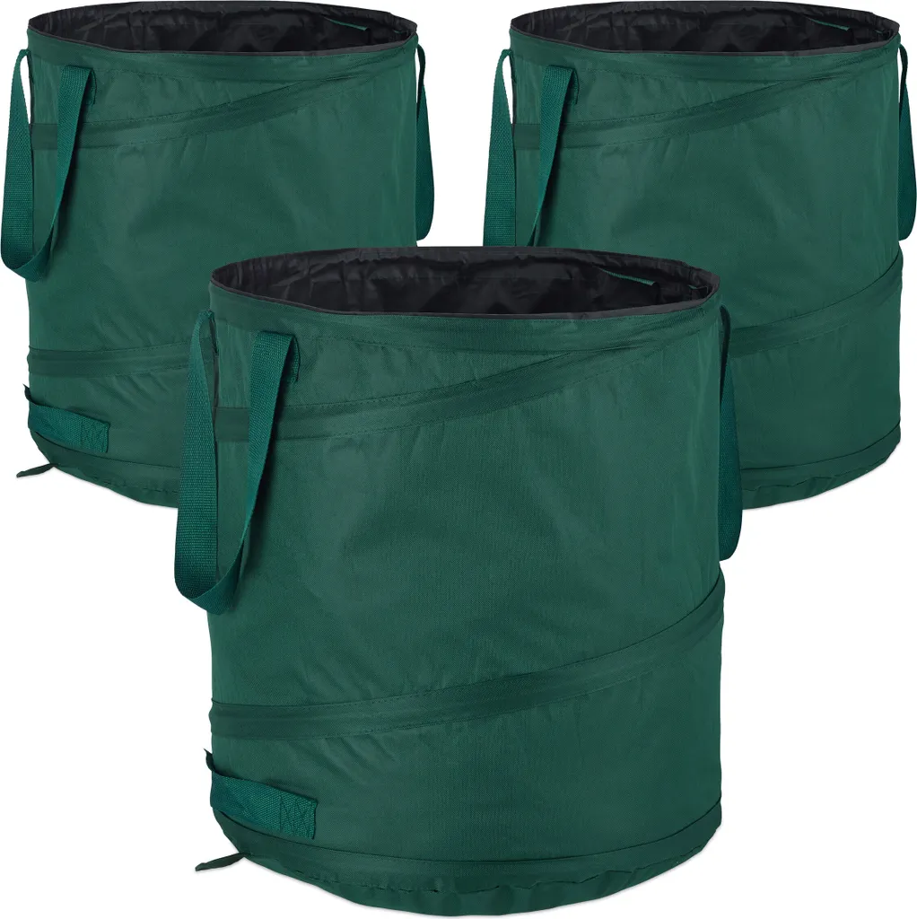 Sacs à feuilles 85L autostables en polypropylène robuste - Set de 3 pcs