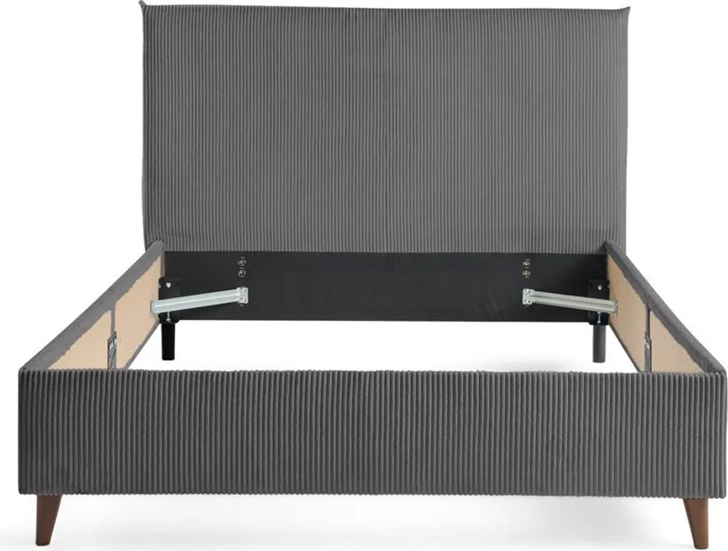 Lit 160x200 gris anthracite en velours : fini les nuits sans style