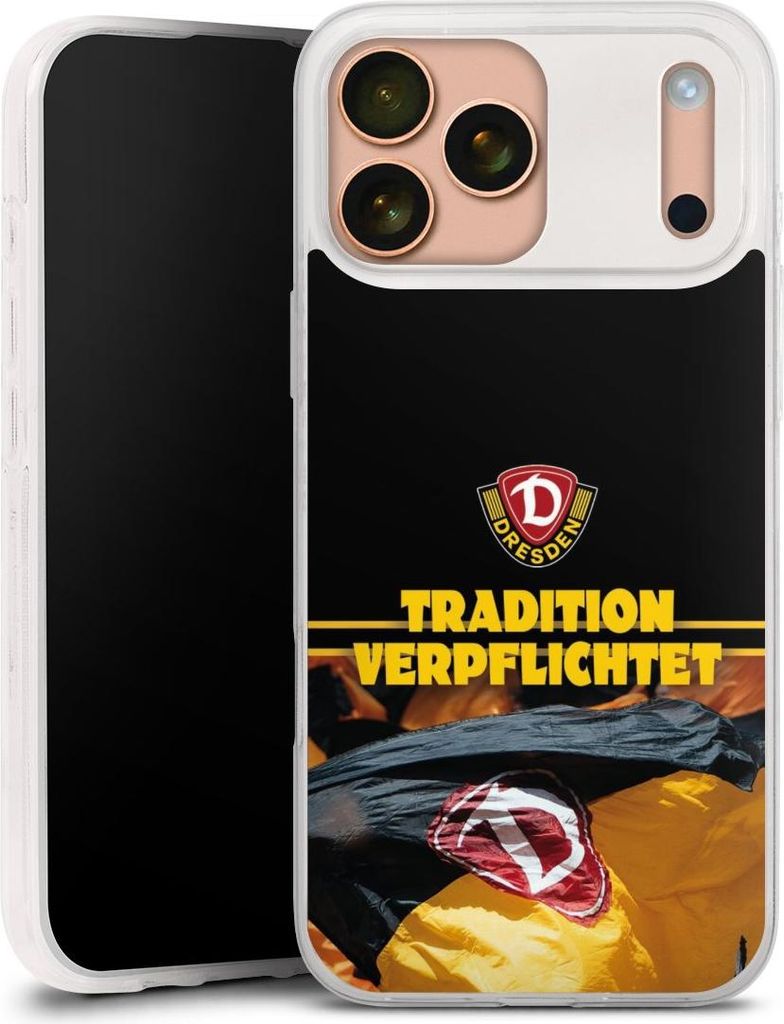 DeinDesign Slim Hülle für Apple iPhone 17 Pro Max Silikon Case Ultra Dünn Handyhülle Fanartikel SG Dynamo Dresden SGD