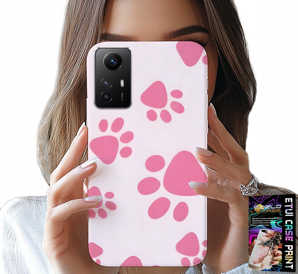 Gehäuse Für Xiaomi Note 12S 4G - Rosa Hundepfoten, Rückseite, Gehäuse