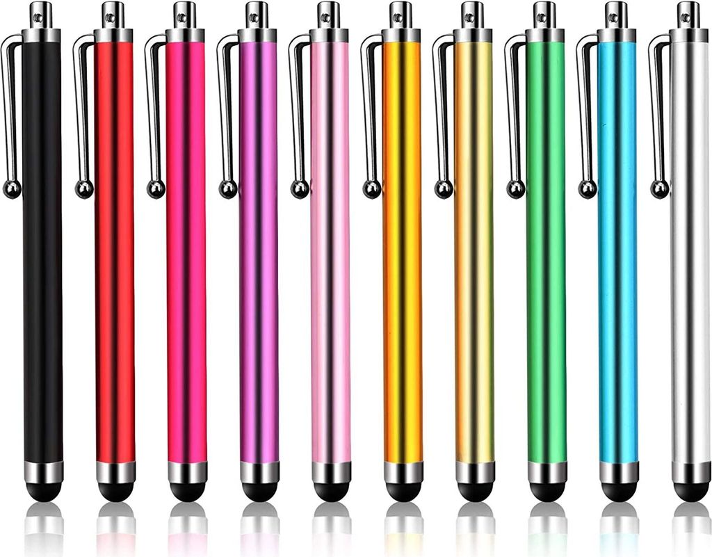 Stylus Pen [10er Pack] Universelle kapazitive Touchscreen-Stifte für iPad, Tablets, Smartphones, Samsung Galaxy - Mehrere Farben