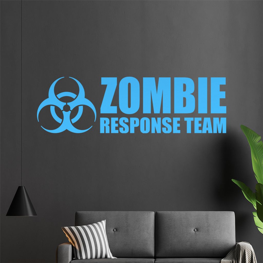 Zombie Response Team Wandtattoo in 6 Größen - Wandaufkleber Wall Sticker - Dekoration, Küche, Wohnzimmer, Schlafzimmer, Badezimmer