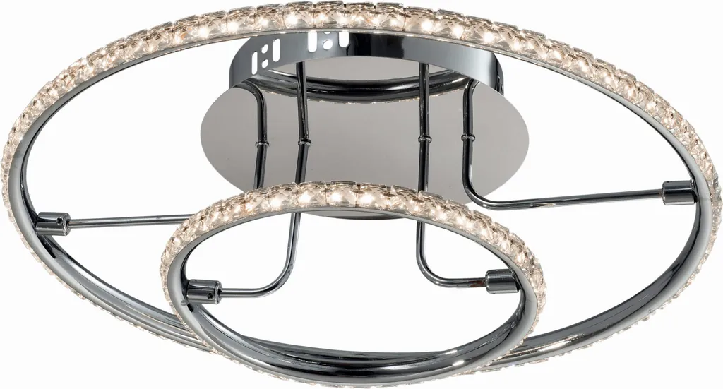 Plafonnier ADEL Chrome 98-69634 : Finition Miroir et Design Épuré