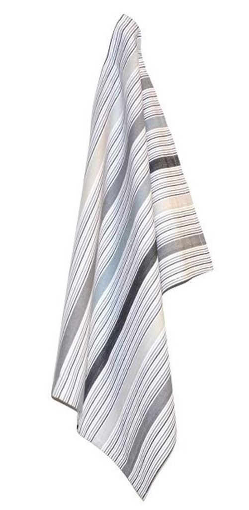 Solwang Geschirrtuch STREIFEN Grau Schwarz