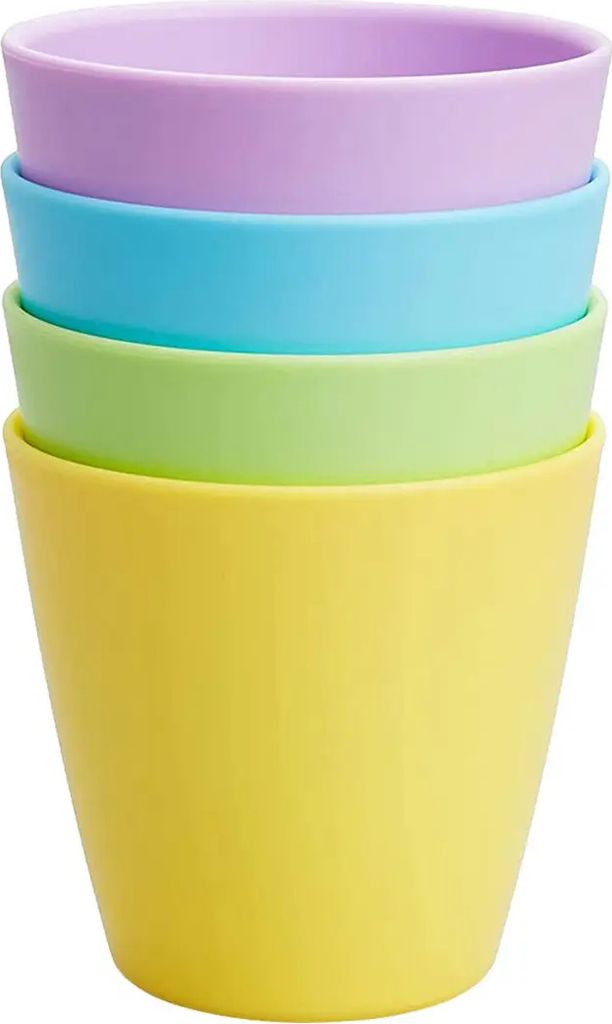 Munchkin Mehrfarbige Trinkbecher für Kinder - spülmaschinenfest - pro 4 Stück - 237ml - Munchkin Kindergeschirr