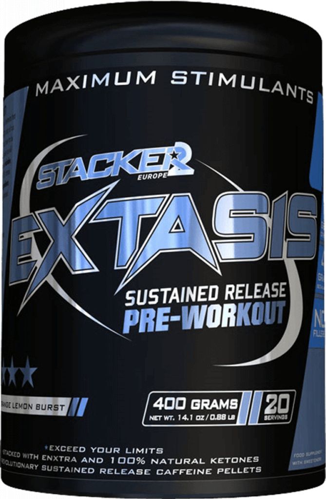 Stacker2 Extasis (20 serv) Orange Lemon Burst - Pre-Workout - Pre-Workout Booster