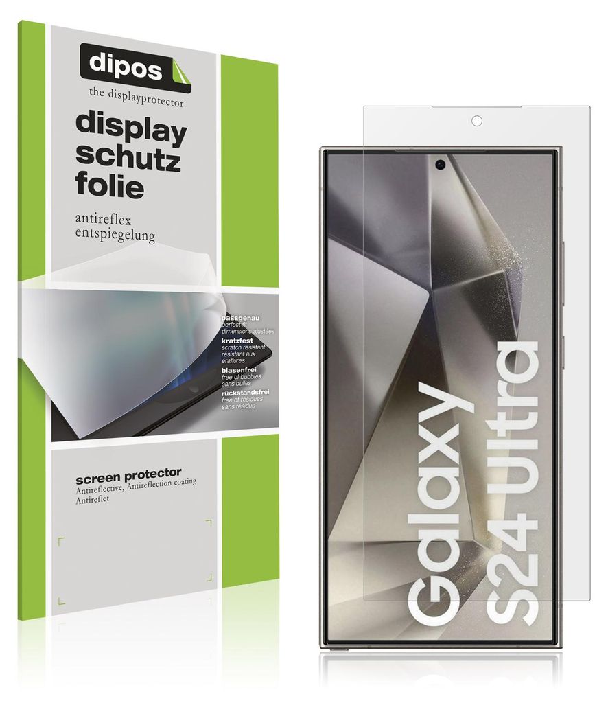 4x Schutzfolie für Samsung Galaxy S24 Ultra matt Displayschutzfolie Folie Display Schutz dipos