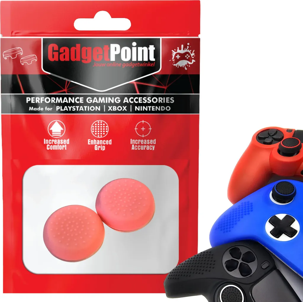 Impugnature per i pollici - Impugnature per PS5, PS4, PlayStation, Xbox Series X/S, One, 360 e Nintendo Switch Pro Controller - Impugnature per i pollici da gioco - Impugnature per i pollici ad alte prestazioni - Cappucci antiscivolo per joystick - Accessori per bescherming - Impugnature per i pollici - Colore -