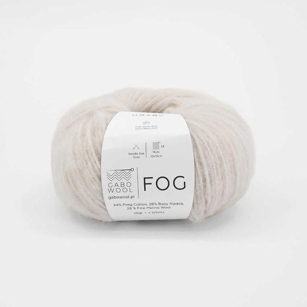 Gabo Wool Fog 6930: Atmungsaktive Alpaka/Wolle, Cremeweiß, 50g